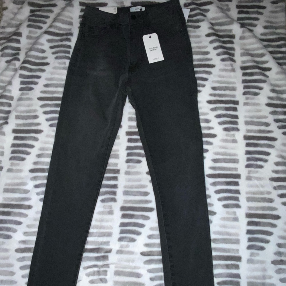 Washed black skinny jeans